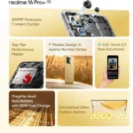 Realme 16 Pro + 5G Gold 12/256GB Mobile Phone - Image 4